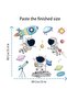 Astronaut Wall Stickers, 60x90cm Large Removable Space Decals, Solar System Planets Rocket St - 3