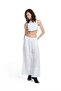 White Linen Palazzo Trousers 19232 - 2