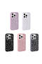 iPhone 15 Pro Max Case Glittery Diamond Stone Camera Raised Silicone - 2