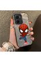 Vivo Y16 Compatible Spider Man Patterned Silicone Edge Hard Back Case Couple Phone Case - 3