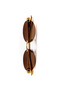 Soren 48 Ekartman Oval Frameless Gold Metal Women's Sunglasses Design Uv400 Protected - 3