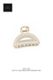 Half Moon Pearl and Stone Metal Luxury Latch Buckle