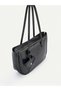 Black Shk341 Faux Leather, Zippered, Wallet Charm Gift, Women's Hand, Arm and Shoulder Bag - 6