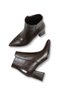 Larissa Vita Women's Pointed Toe Heeled Boots 0012651 Brown Crocodile - 6
