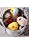 Round Baskets Storage, Cotton Fabric Laundry Hamper, Foldable Nursery Organizer, Large Cap - 6