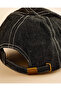 Men Black Embroidered Cap - 4