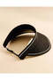 Women Black Plain Visor Cap - 2