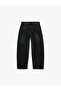 Comfortable Cut Balloon Shape Denim Trousers with Cotton Pockets - 6