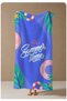 Blue Purple Tropical Summer Time Written 70X150 Beach Towel - Cotton Bath Towel - 4