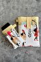 Fabric Book Cover with Pen Holder and Glasses Compartment Pocket Book Organizer Protector - 8