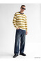 Crew Neck Striped Men's Knitwear Sweater - 3