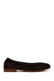 Women's Brown Suede Leather Ballerinas 26Pfd290810