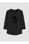 Özmarka New Season Black Crew Neck Stone-Embellished Blouse - 5