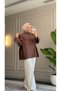 6558 - Stylish, Comfortable, Underarm Side Tie Detail, Woven Soft Fabric, Women's Poplin Shirt-Tunic - 4