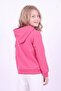 Girl's Basic Plain Kangaroo Pocket Hooded Sweatshirt
