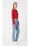 Steel Knit Crop Knitwear Cardigan with Sleeve Zipper Detail - 2