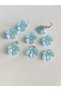 Hair Cube - Blue with Flowers (8 Pieces)-Hair Accessory - 5