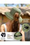 Bucket hat wide brim cotton breathable veg pattern sun protection. - 3