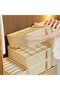 Two-piece underwear, bra, and sock storage box cabinet with foldable drawers for home hotel - 3