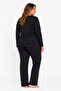 Plus Size Seasonal Pointiel Floral Pattern Pajama Set - 5