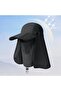 Fisherman hat with face shield neck cover UPF50+ detachable brim. - 2