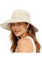 Women's wide-brimmed sun hat with a ponytail opening, foldable waterproof fisherman's suitable for fishing, gardening, walking and summer holidays.
