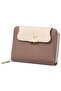 Women's PU leather wallet 5 slots zipper compact stylish.