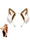 Adjustable fox ear headband brown/white cosplay party carnival.