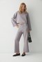 Sedna Women's Wide-Collar Wide-Leg Organic Cotton Lilac Top and Bottom Set