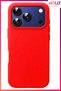Red Liquid Inside Velvet Matte Silicone Case for iPhone 17 Pro