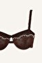 Embroidered Lace Detailed Tulle Unlined Non-Padded Underwire Balconette Bra H0509Ax26Sp - 3
