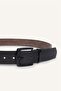 Men's Rectangular Buckle Faux Leather Belt I1317Axns - 2
