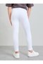 Teen Girls White Graphic Print Ribbed Cotton Full-Length Leggings - 4