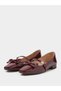 Burgundy Patent Ballerina Flats with Diamante Strap and Bow Detail - 2
