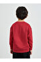 Boys Red Graphic Print Oversized Sweatshirt - 4