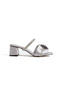 Ba04609 Women's Silver Crown Stone Evening Dress Shoes with 5 cm Heel - 7