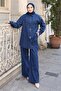 Meysa Oversize Denim Set Dark Blue 19302 - 3