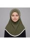 Hijab with Floral Embellishment, Elegant Modest Headscarf for Girls, Classic Cream Islamic Head Covering for Everyday and Special Occasions