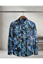 Long Sleeve Patterned Cotton Fabric Regular Fit Men's Shirt - 4