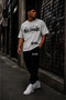 Milionare Design Printed Cotton Oversize T-Shirt Tracksuit Set - 2