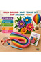 Thick Quilling Set 10 mm × 50 cm 100 Pieces 12 Colors – Paper Filigree and Curling Art Set with Apparatus - 2
