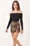 Women's Madonna Collar Black Blouse - 3