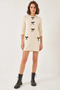 Women's Bow Detailed Knitwear Ecru Dress