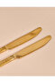 Gold Plain Dinner Knife Set (2 Piece) - 3