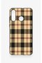 Huawei P30 Lite Compatible Cream Plaid Pattern Silicone Case - 2