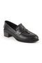 Women's Casual Shoes Genuine Leather Laser Cut Perforated Short Heeled Classic Loafer 26Y-7720