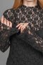 Women's Winter Black Trendy Tulle Mini Dress Premium Lined Form Stylish Daily Comfortable 50359 - 3