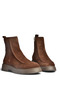 Z555657302 Brown Genuine Leather Suede Women's Boots - 6