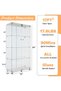 lunhung Glass Display Cabinet 4-Shelf with 2 Doors and Lock,Curio Cabinets Display Case Quick-Install Storage Cabinet,Glass Floor Standing Bookshelf for Bedroom,Living Room 32" Wx14 Dx64 H (White) - 2