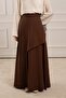 Asymmetrical Linen Skirt Bitter Brown - 5